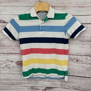 Southern Tide Polo Shirt Mens Medium Striped Classic‎ Fit Colorful Preppy